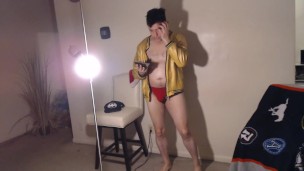 Pornstar Exposes Himself Naked & Hard in this Sweaty Hot Jerkoff Session!