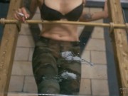 Dirty foot humiliation - Minnie Manga - Anette - Spitting - Smoking - Human ashtray - Foot slave 5/16