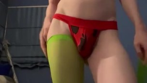 Fempup with stockings