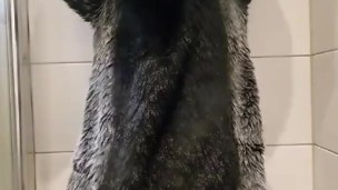 Ted up murrsuiter releaves himself after holding his piss for a long time