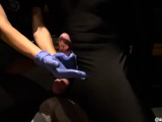 Femdom Milking Hard Cock with Oil and Gloves - Trailer 15/16