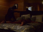 Rae's into to BDSM- tied up, spanked and flogged before getting a BBC creampie 4/16