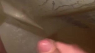 Chubs Jerking off uncut dick in the shower