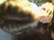 Face fuck from outer space! Trippy deepthroat squirting facial