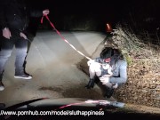 The wife a slut slave drinks my piss and sucks dick on a public road 10/16