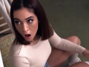 HORNYHOSTEL - Huge Tits Hostel Maid Chloe Lamour Cleans A Big White Cock Preview 1/16