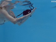 Finnish cutest blonde teen Mimi Cica touches her body in the pool 13/16