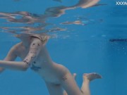 Finnish cutest blonde teen Mimi Cica touches her body in the pool 14/16