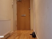 Teasing a Real DELIVERY GUY - Shirt Unbuttoned with No PANTIES or BRA 4/16