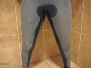 Wife pissing her jeans 7/16