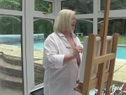 Blonde Lacey Starr painter suking male models hard dick 5/16