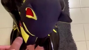 Pup Devil gets dominated and pissed on
