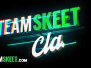 TeamSkeet - Young Blonde Babe Gets Her Tight Pussy Fucked By Her Stepdad's Huge Cock In The Bathroom 1/16