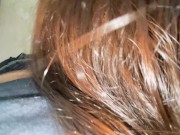 me ve masturbando y me ayuda con su culo enorme 11/16