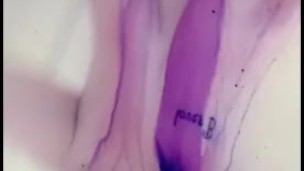Fun showering in purple color! 