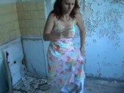 Urbexers orgasm in abandoned building with cum inside 4/16