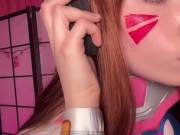  Girl Cosplay D.Va from Overwatch and Sucks Dick till Facial 1/16