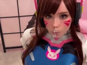  Girl Cosplay D.Va from Overwatch and Sucks Dick till Facial 16/16