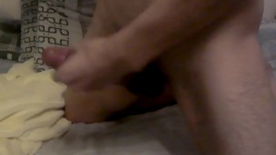 jerking off my big dick and cumming profusely