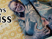 nerdy naughty Tattoo TEEN anal masturbation and PISS - TOYS in ass, ATM, PEE FETISH, nerdy goth, punk girl penetration