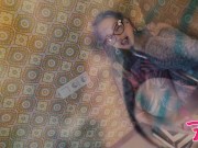 nerdy naughty Tattoo TEEN anal masturbation and PISS - TOYS in ass, ATM, PEE FETISH, nerdy goth, punk girl penetration 16/16