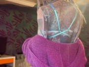 XXX Lingerie try on haul for photoshooting with Anuskatzz. More clips like this on my Tiktok 12/16