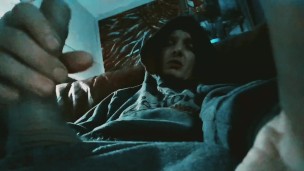 Late night hooded wank