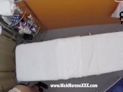 Horny Masseur Man Puts his Hand all over the Body of a 22-year-old Girl and he Likes his Cock 1/16