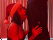 Santa’s little slut, sucking dick and getting face fucked 2/16