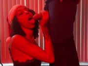 Santa’s little slut, sucking dick and getting face fucked 7/16