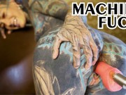 FUCK MACHINE hardcore masturbation for HEAVILY TATTOOED girl, TEEN extreme ANAL, anal gapes, prolapse, fermale orgasm, goth
