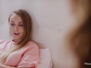 WOWGIRLS Hot Russian girls Sia Siberia and Lottie Magne using a double-edged sex toy to satisfy their needs 3/16