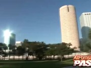 Blonde Babe Flashes Tits And Ass While In The Park Strolling 1/16