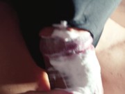 Milf sucks my cock with cream, fuck and gets cum in creamed tits - 4k 1/16