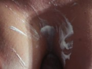 Milf sucks my cock with cream, fuck and gets cum in creamed tits - 4k 11/16