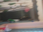 Little titty blonde smoking in shower 13/16