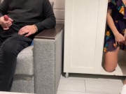 StepMom Caught StepSon Jerking off and help him to Cum Quick Creampie  3/16