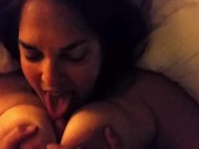 POV Blow Job, Tit Fuck and Pearl Necklace with Big Tits MILF 9/16