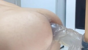 Doggy style anal huge gape show
