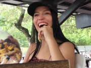 I have lunch with my family and my step cousin warms me up 4/16