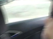 invites me for a ride in his car and I undress sexyly for him 4/16