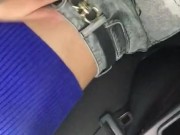 invites me for a ride in his car and I undress sexyly for him 7/16