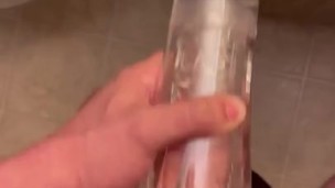 Brand new fleshlight bathroom jerk