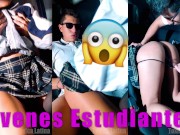 Estudiantes! Alumna del colegio en falda de culo caliente cogiendo rico dentro del carro 15/16