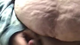 Cumming in a public stall