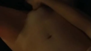 Wife plays with pussy while giving husbands friend a blowjob