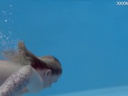 Finnish teen babe Mimi Cica cutest pornstar with tattoos in swimming pool nude 15/16