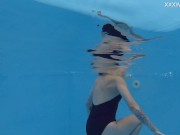 Finnish teen babe Mimi Cica cutest pornstar with tattoos in swimming pool nude 8/16