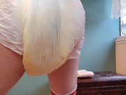 Making A Diaper Soggy With My Yellow Piss 7/16