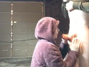 Scrawny Dicked Friend Pays For Blowjob while Heather Kane's on Her Cigarette Break 11/16